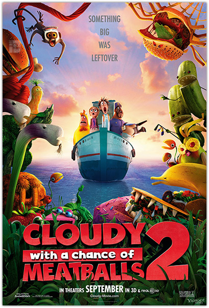 دانلود انیمیشن زیبا و دیدنی Cloudy with a Chance of Meatballs 2 2013