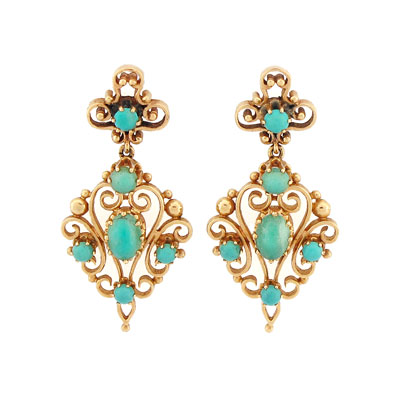 earring-gold-turquoise-victorian-1