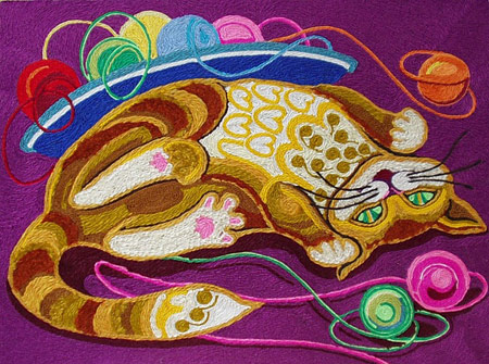 نحوه ساخت تابلو با کاموا, درست کردن تابلو با کاموا نحوه ساخت تابلو با کاموا, درست کردن تابلو با کاموا