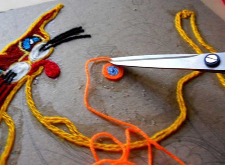 نحوه ساخت تابلو با کاموا, درست کردن تابلو با کاموا نحوه ساخت تابلو با کاموا, درست کردن تابلو با کاموا