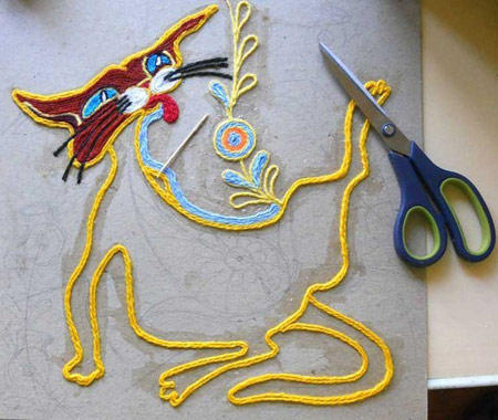 نحوه ساخت تابلو با کاموا, درست کردن تابلو با کاموا نحوه ساخت تابلو با کاموا, درست کردن تابلو با کاموا