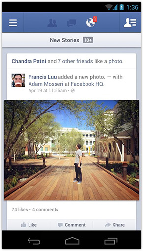دانلود نرم افزار فیسبوک برای اندروید Facebook v6.0.0.28.28