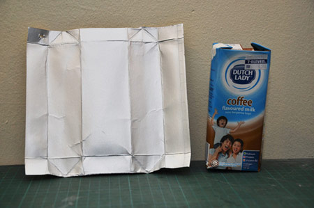 موزش تصویری ساخت لوستر, ساخت لوستر با پاکت شیر