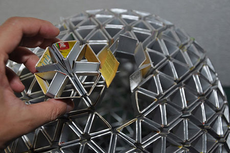 موزش تصویری ساخت لوستر, ساخت لوستر با پاکت شیر موزش تصویری ساخت لوستر, ساخت لوستر با پاکت شیر