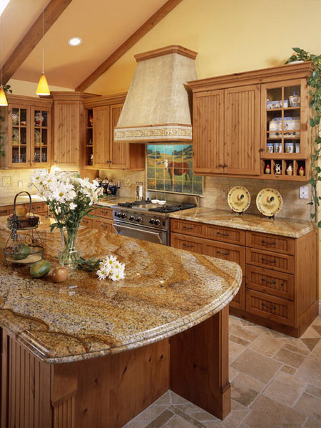 جدیدترین دکوراسیون آشپزخانه, دکوراسیون آشپزخانه با سنگ