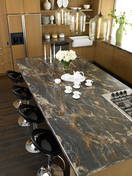 جدیدترین دکوراسیون آشپزخانه, دکوراسیون آشپزخانه با سنگ