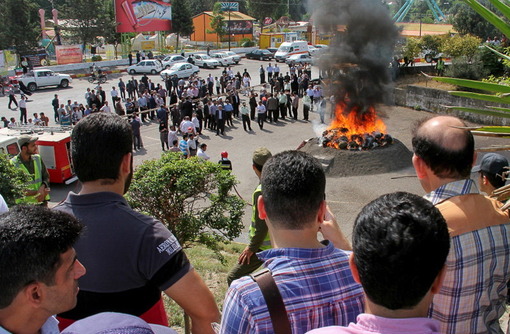 امحای مواد مخدر در آمل/ISNA 
