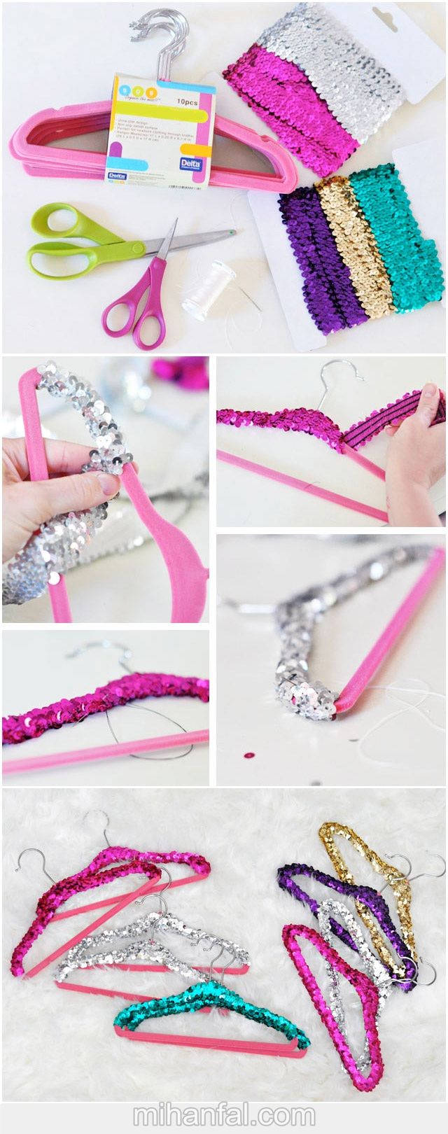 آموزش تصویری تزیین چوب لباسی