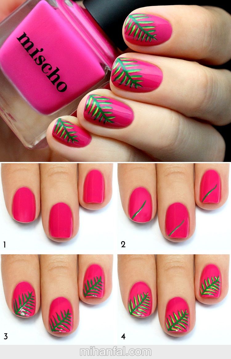 آموزش تصویری طرح برگ روی خاخن