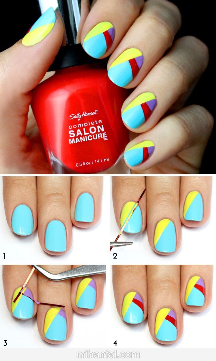 آموزش تصویری طراحی ناخن جدید و زیبا 2014