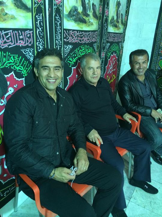 علی پروین و عابدزاده در هیات عزاداری /عکس