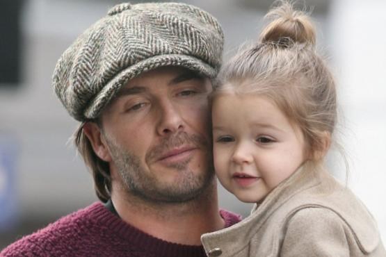 دیوید بکام و دخترش /عکس