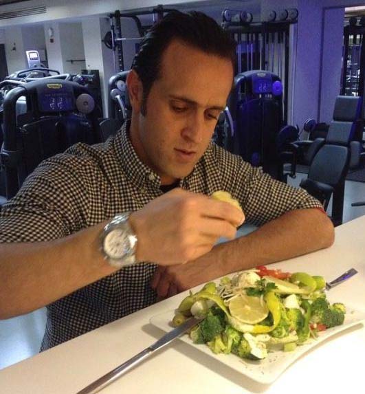 غذای رژیمی علی کریمی /عکس