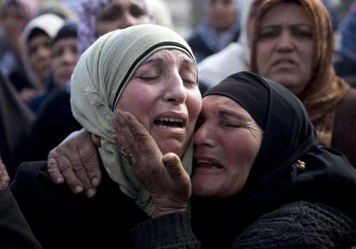  مراسم تشییع چهار جوان فلسطینی 