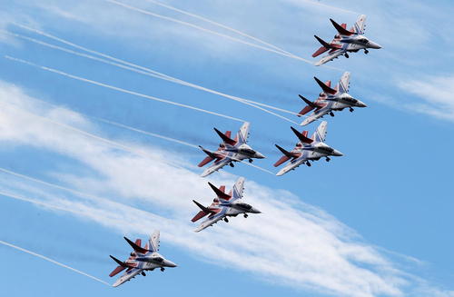 نمایش هوایی در روسیه