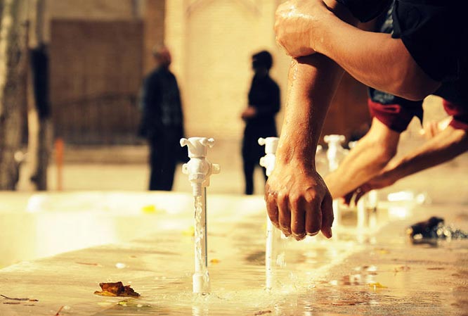 حکم وضو گرفتن از آب سردکن های مخصوص نوشیدن