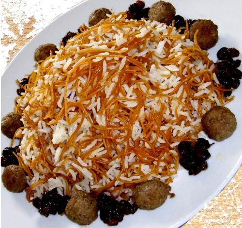 طرز تهیه رشته پلو با گوشت