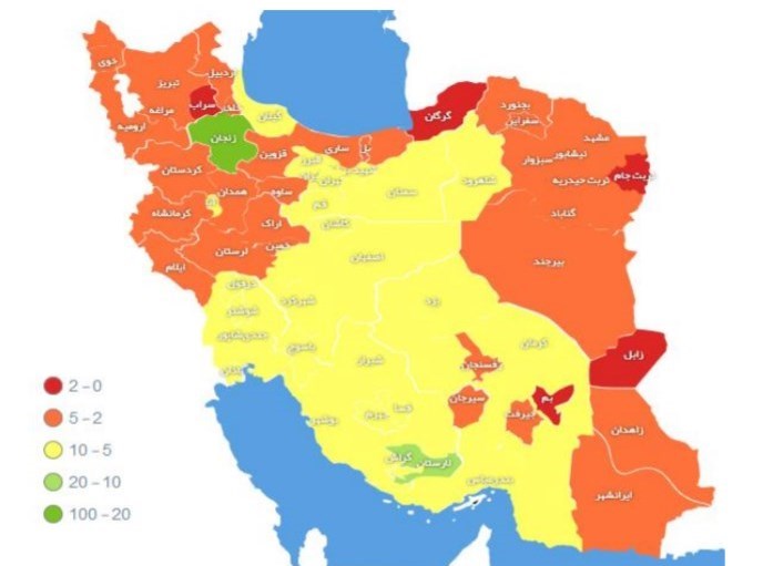 جمعیتی افرادی که برای خودارزیابی به سامانه سلامت مراجعه دراستانهای مختلف