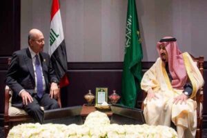 رئیس جمهور عراق و پادشاه سعودی رایزنی کردند
