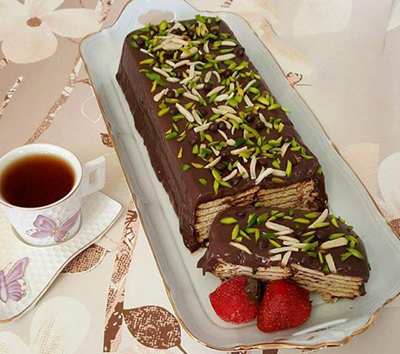 طرز تهیه‌ی کیک یخچالی