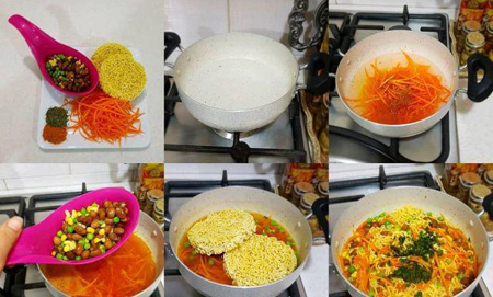  طرز تهیه نودل سبزیجات